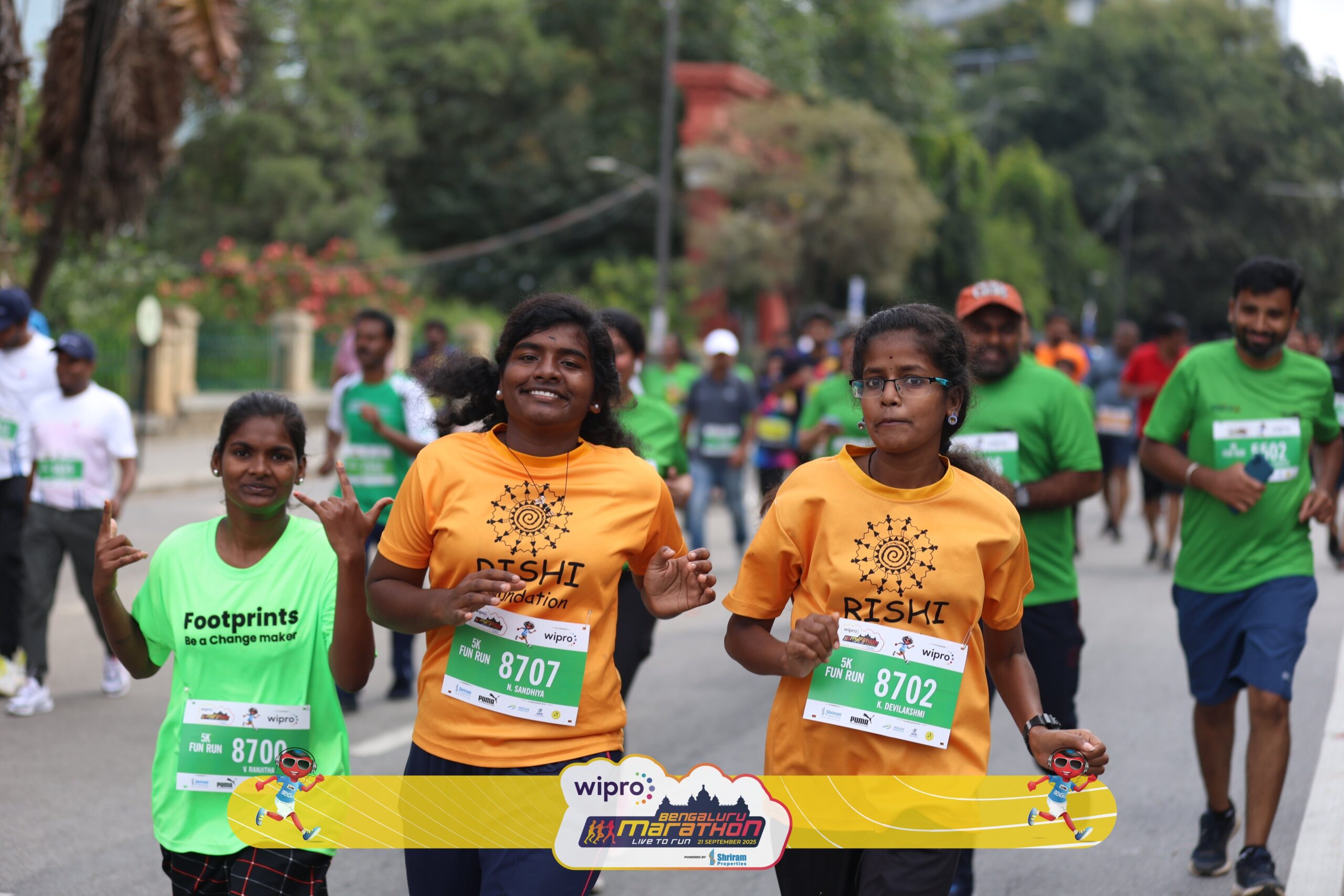 Wipro Bengaluru Marathon, 20 September 2025 - Thirty-eight children participated with enthusiasm, completing the 5K and 10K runs successfully.